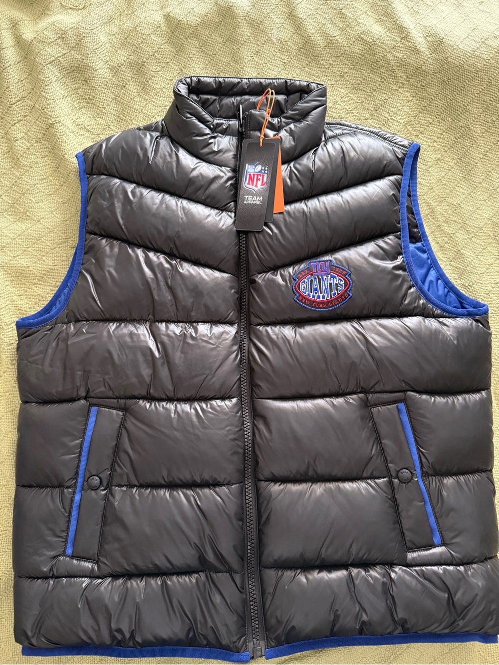 Men's BOSS x NFL NY Giants Water-Repellent Padded Gilet Size XL